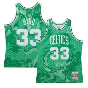 Lussuoso Bellissimo Larry Bird Boston Celtics 1985/86 Hardwood Classics Asian Heritage 6.0 Swingman Throwback Player Jersey Kelly Green