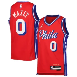 Attraente Carino Tyrese Maxey Philadelphia 76ers Jordan Brand Youth Swingman Jersey Statement Edition Red
