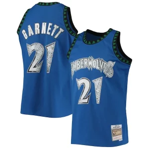 Meraviglioso Kevin Garnett Minnesota Timberwolves 2003/04 Hardwood Classics NBA 75th Anniversary Diamond Swingman Jersey Blue