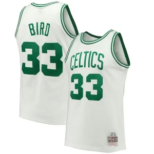Carino Fascinante Larry Bird Boston Celtics Hardwood Classics 1985/86 Swingman Jersey White/Kelly Green