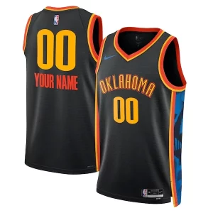 Eccezionale Bellissimo Oklahoma City Thunder Nike Unisex 2024/25 Custom Swingman Jersey City Edition Black