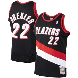 Accattivante Clyde Drexler Portland Trail Blazers 1991/92 Hardwood Classics Swingman Jersey Black