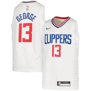 Ottimo Versatile Lussuoso Paul George LA Clippers Nike Youth 2020/21 Swingman Jersey Association Edition White