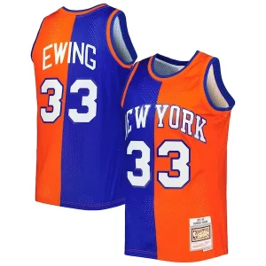Resistente Elegante Magnifico Patrick Ewing New York Knicks Hardwood Classics 1991/92 Split Swingman Jersey Blue/Orange