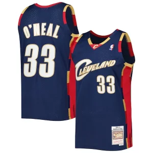 Eccezionale Shaquille O'Neal Cleveland Cavaliers Hardwood Classics 2009/10 Jersey Navy