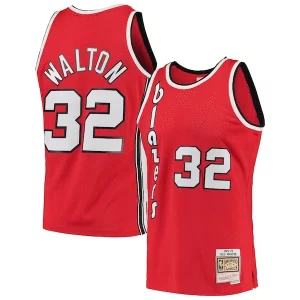 Accattivante Cool Bill Walton Portland Trail Blazers 1976/77 Hardwood Classics Swingman Jersey Red