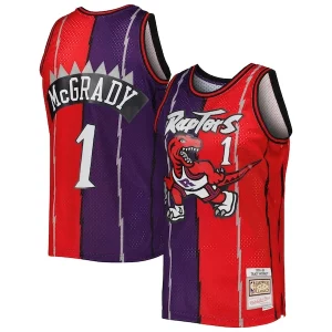 Duraturo Resistente Tracy McGrady Toronto Raptors Hardwood Classics 1998/99 Split Swingman Jersey Purple/Red