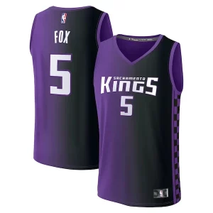 Eccezionale Delizioso Moderno De'Aaron Fox Sacramento Kings Fast Break Replica Player Jersey Statement Edition Purple