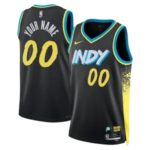 Prestigioso Classico Indiana Pacers Nike Unisex 2023/24 Custom Swingman Jersey Black City Edition