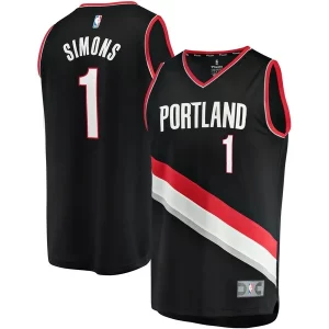 Moderno Anfernee Simons Portland Trail Blazers Youth Fast Break Player Jersey Icon Edition Black