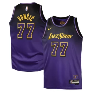 Elegante Splendido Bellissimo Luka Dončić Los Angeles Lakers Nike City Edition Swingman Jersey 2024 Purple