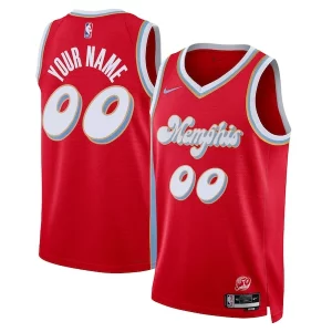 Trendy Elegante Robusto Memphis Grizzlies Nike Unisex 2024/25 Custom Swingman Jersey City Edition Red