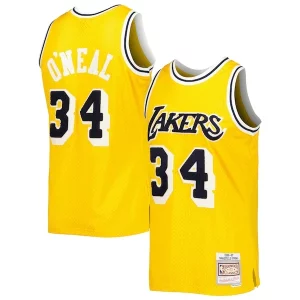 Resistente Shaquille O'Neal Los Angeles Lakers 1996/97 Hardwood Classics Off Court Swingman Jersey Yellow