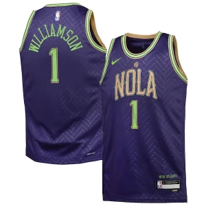 Eccezionale Bellissimo Meraviglioso Zion Williamson New Orleans Pelicans Nike Youth 2024/25 Swingman Player Jersey City Edition Purple