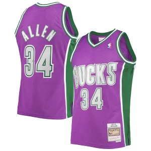 Delizioso Ray Allen Milwaukee Bucks 2001/02 Hardwood Classics Swingman Jersey Purple