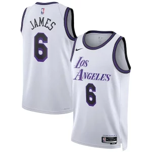 Incantevole Delizioso Trendy LeBron James Los Angeles Lakers Nike Unisex 2022/23 Swingman Jersey City Edition White