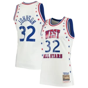 Fascinante Magic Johnson Los Angeles Lakers 1983 NBA All Star Game Hardwood Classics Authentic Jersey White