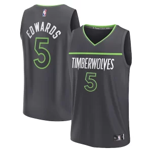 Robusto Anthony Edwards Minnesota Timberwolves Youth Fast Break Replica Player Jersey Statement Edition Anthracite