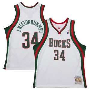 Moderno Giannis Antetokounmpo Milwaukee Bucks 2013/14 Hardwood Classics Swingman Jersey White