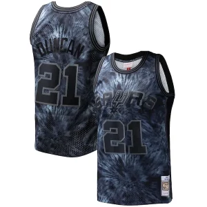 Raffinato Meraviglioso Magnifico Tim Duncan San Antonio Spurs Hardwood Classics 1998/99 Tie Dye Swingman Jersey Black