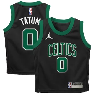 Comodo Splendido Jayson Tatum Boston Celtics Jordan Brand Preschool 2022/23 Replica Jersey Statement Edition Black