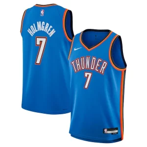 Sofisticato Resistente Moderno Chet Holmgren Oklahoma City Thunder Nike Youth Swingman Jersey Icon Edition Blue