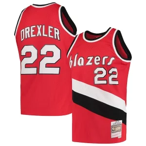 Accattivante Meraviglioso Splendido Clyde Drexler Portland Trail Blazers 1983/84 Hardwood Classics Swingman Jersey Red
