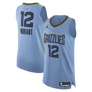 Splendido Stupendo Elegante Ja Morant Memphis Grizzlies Jordan Brand Authentic Player Jersey Statement Edition Light Blue