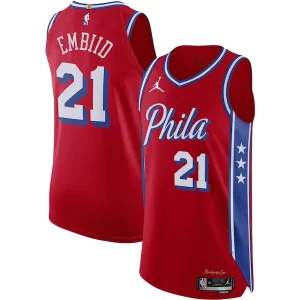 Carino Splendido Joel Embiid Philadelphia 76ers Jordan Brand Authentic Player Jersey Statement Edition Red