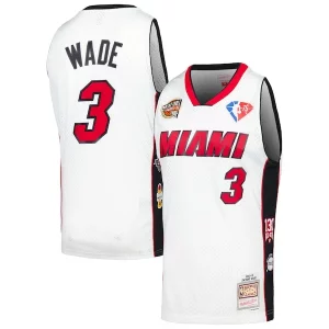 Accattivante Comodo Dwyane Wade Miami Heat Unisex Hall of Fame Class of 2023 Throwback Swingman Jersey White