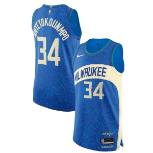 Meraviglioso Carino Magnifico Nike Giannis Antetokounmpo Milwaukee Bucks Authentic Jersey City Edition Blue
