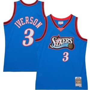 Delizioso Allen Iverson Philadelphia 76ers Hardwood Classics 1997/98 Tropical Swingman Jersey Royal