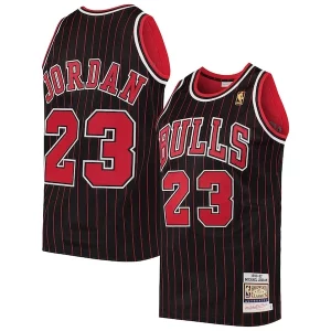 Gorgeous Meraviglioso Men's Chicago Bulls Michael Jordan Black 1996/97 Hardwood Classics Authentic Jersey