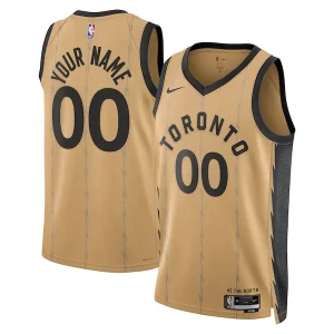 Cool Toronto Raptors Nike Unisex 2023/24 Custom Swingman Jersey Gold City Edition