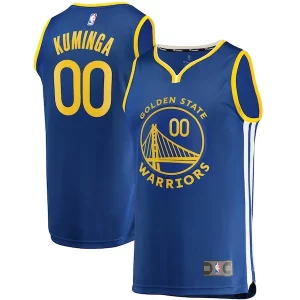 Classico Accattivante Resistente Jonathan Kuminga Golden State Warriors 2021 NBA Draft First Round Pick Fast Break Replica Jersey Royal Icon Edition