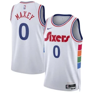 Cool Ottimo Tyrese Maxey Philadelphia 76ers Nike Unisex 2024/25 Swingman Player Jersey City Edition White