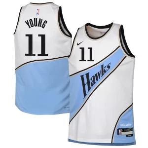 Stupendo Versatile Duraturo Trae Young Atlanta Hawks Nike Youth 2024/25 Swingman Player Jersey City Edition White