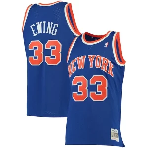 Gorgeous Patrick Ewing New York Knicks 1991/92 Big & Tall Hardwood Classics Swingman Jersey Blue