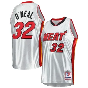 Comodo Shaquille O'Neal Miami Heat 2005/06 Hardwood Classics 75th Anniversary Swingman Jersey Platinum