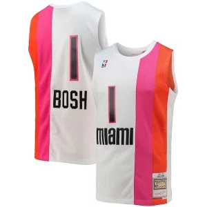 Gorgeous Chris Bosh Miami Heat 2001/02 Hardwood Classics Swingman Jersey White