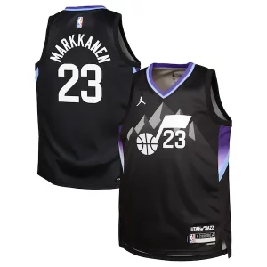 Lussuoso Duraturo Lauri Markkanen Utah Jazz Jordan Brand Youth Swingman Jersey Statement Edition Black