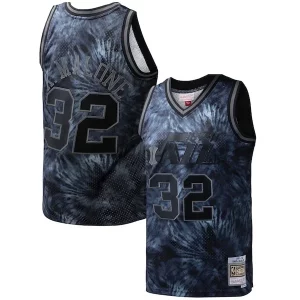 Meraviglioso Resistente Magnifico Karl Malone Utah Jazz Hardwood Classics 1991/92 Tie Dye Swingman Jersey Black