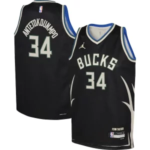 Ottimo Raffinato Giannis Antetokounmpo Milwaukee Bucks Jordan Brand Youth Swingman Jersey Statement Edition Black