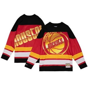 Cool Houston Rockets Women's Hardwood Classics Big Face 4.0 Hockey Jersey Red