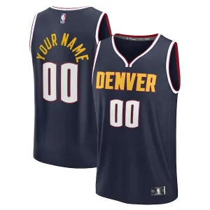 Resistente Denver Nuggets Fast Break Custom Jersey Icon Edition Navy/Blue