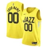 Lussuoso Delizioso Splendido Utah Jazz Nike Unisex Swingman Custom Jersey Gold Icon Edition