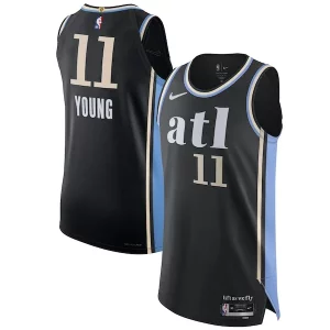 Comodo Gorgeous Stupendo Nike Trae Young Atlanta Hawks Authentic Jersey City Edition Black
