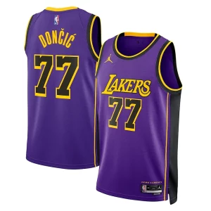 Pratico Meraviglioso Luka Dončić Los Angeles Lakers Jordan Brand Statement Edition Swingman Jersey Purple