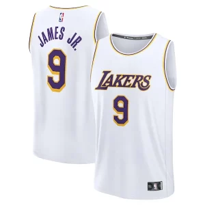 Attraente Ottimo Pratico Bronny James Los Angeles Lakers Fast Break Replica Player Jersey Association Edition White