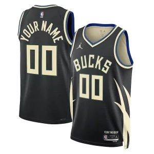 Trendy Milwaukee Bucks Jordan Brand Unisex 2022/23 Swingman Custom Jersey Statement Edition Black